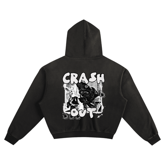 CrashOut-Sunfaded Boxy Hoodie