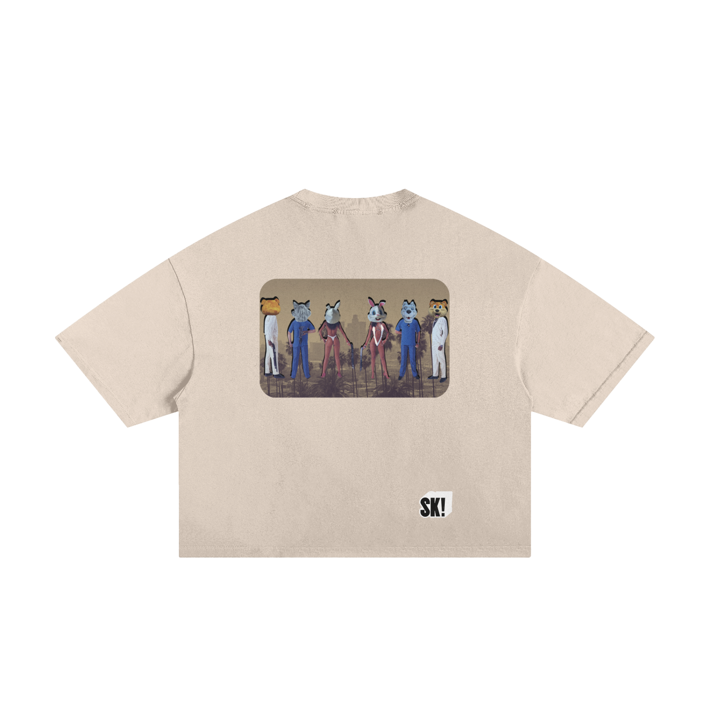 Schwarz Kuratiert/Switch Back - Classic Frayed Boxy Tee