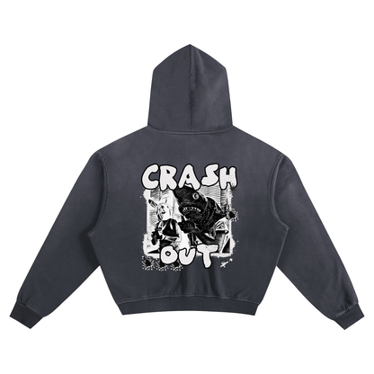 CrashOut-Sunfaded Boxy Hoodie