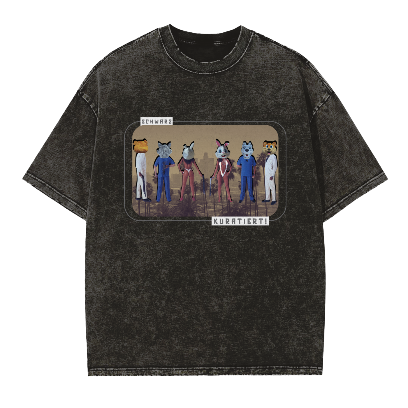 Switch Front - Edge Frayed Vintage Washed Tee